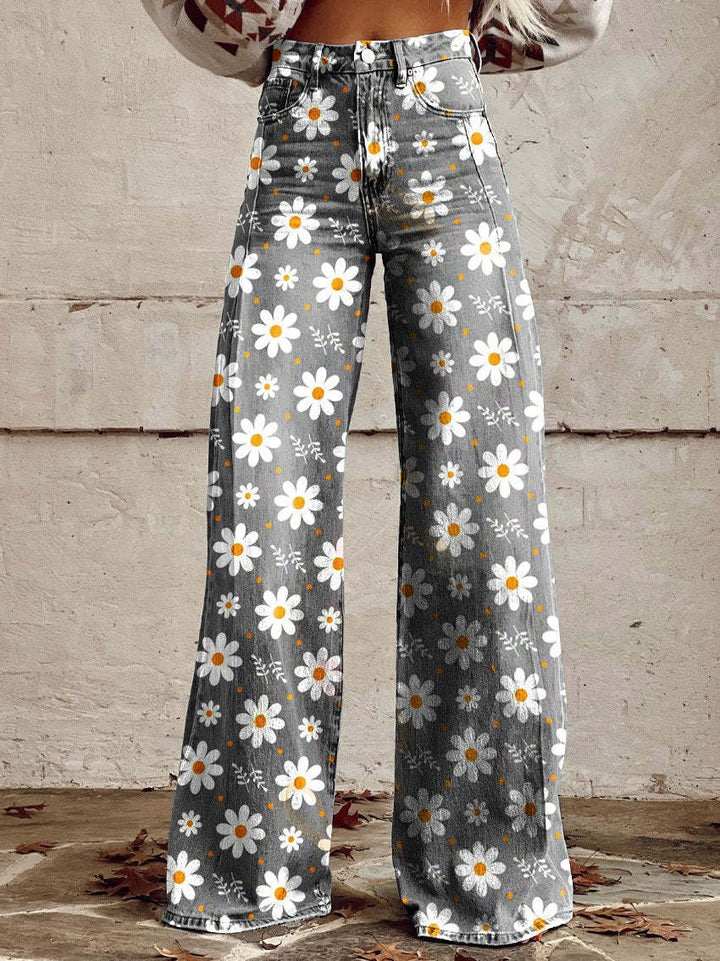 Women’s Baggy Jeans with High Waist and Wide Legs