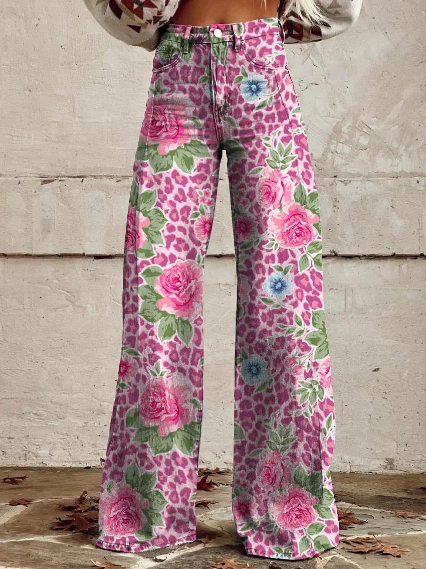 Women’s Baggy Jeans with High Waist and Wide Legs